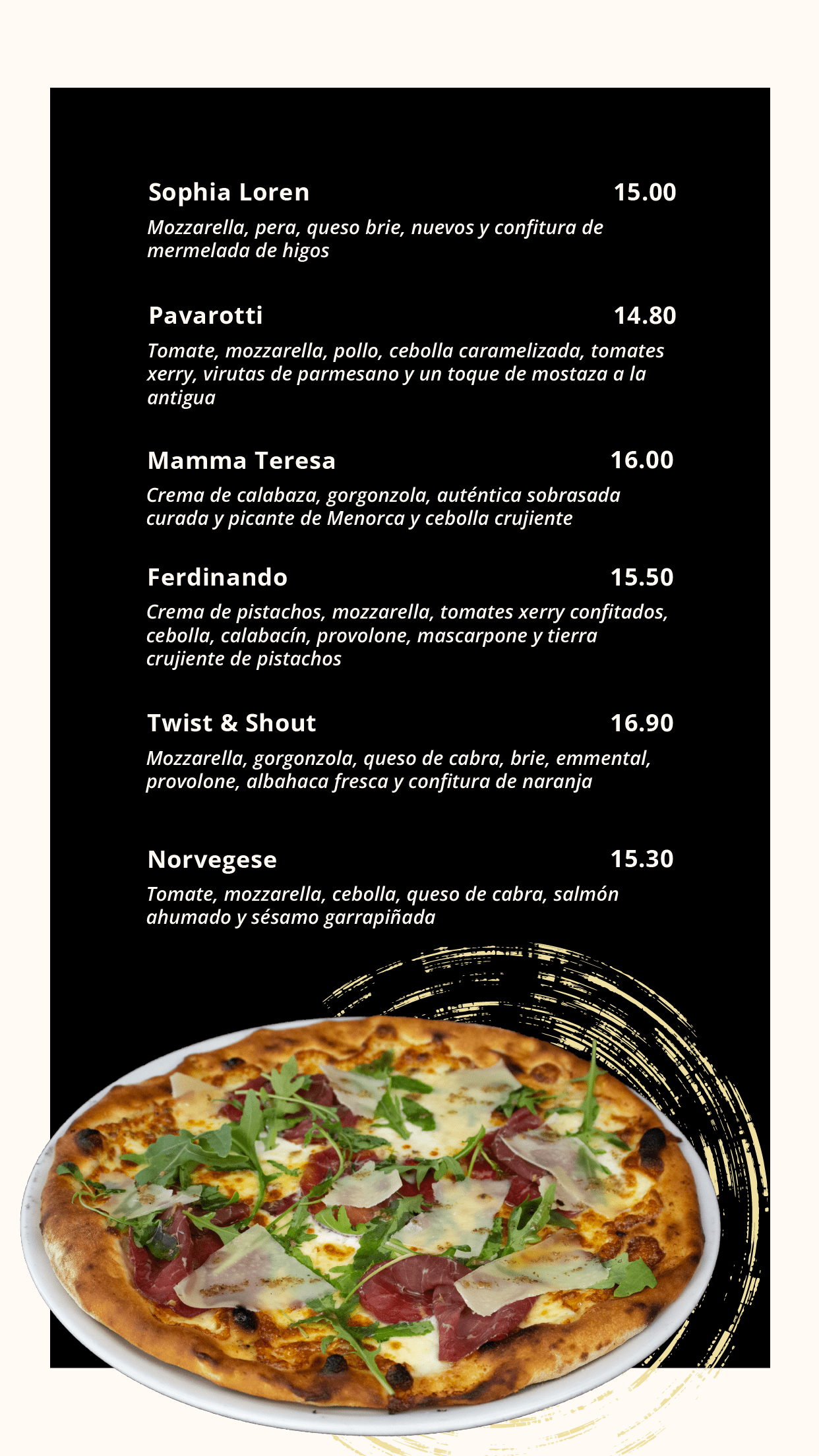 Pizzas de autor 3