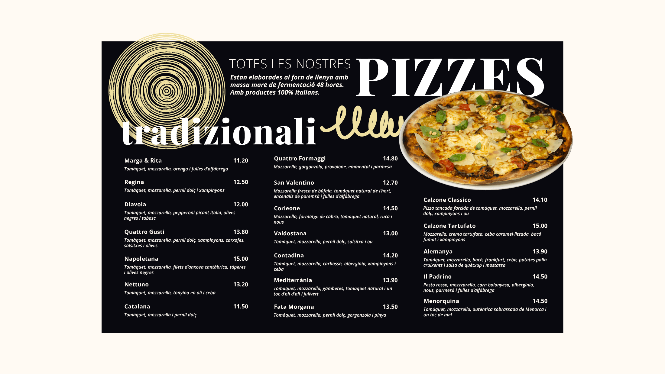 Pizzes tradicionals